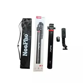 NeePho NP Z1 2 point 1 Meter Live Broadcast Tripod with Remote and Video Light for Mobile and Camera